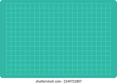Green cutting mat with rounded corner. Vector illustration