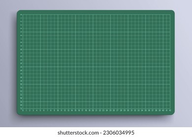 Green Cutting Mat vector illustration. realistic vector mock up.