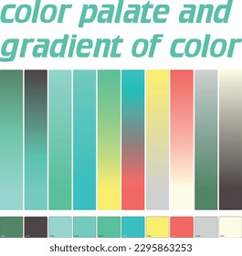 green, cyan, red, yellow, and page color palette and gradient of color harmony