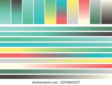 green, cyan, red, yellow, and page color palette and gradient of color harmony