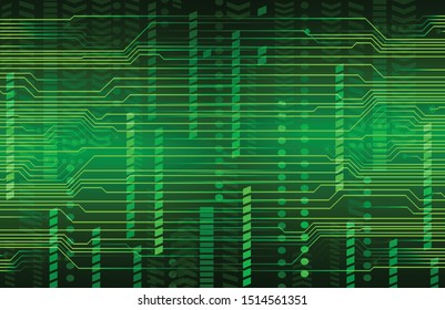 green cyber circuit future technology concept background