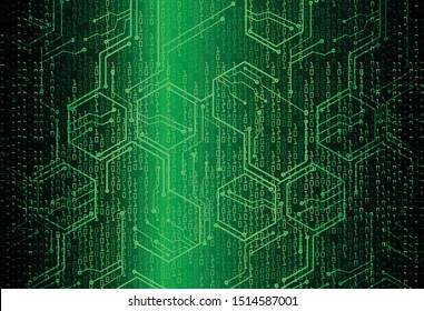 green cyber circuit future technology concept background