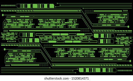 green cyber circuit future technology concept background
