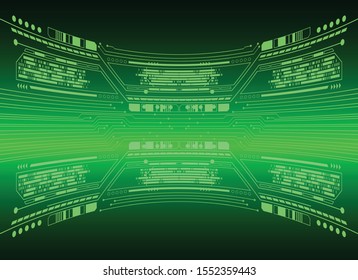 green cyber circuit future technology concept background