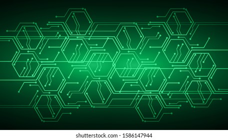 green cyber circuit future technology concept background