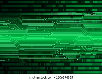 green cyber circuit future technology concept background