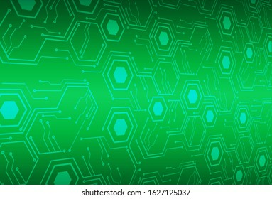 green cyber circuit future technology concept background