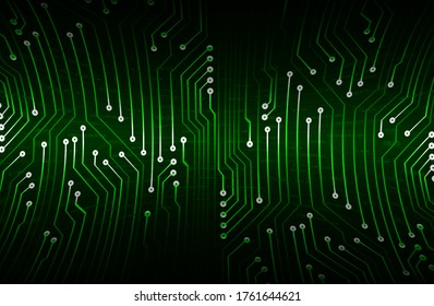 fondo de concepto de tecnología futura de circuito cibernético verde
