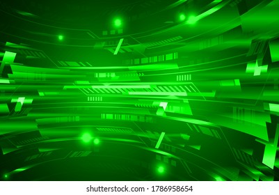 fondo de concepto de tecnología futura de circuito cibernético verde