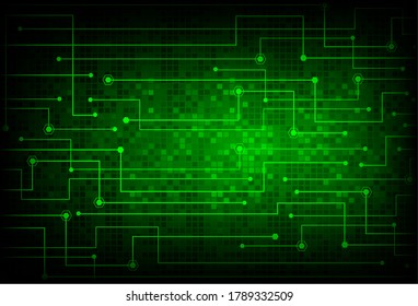 green cyber circuit future technology concept background