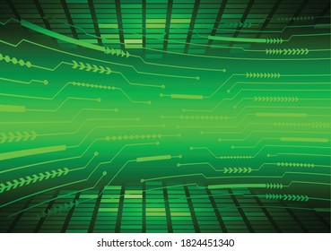 green cyber circuit future technology concept background
