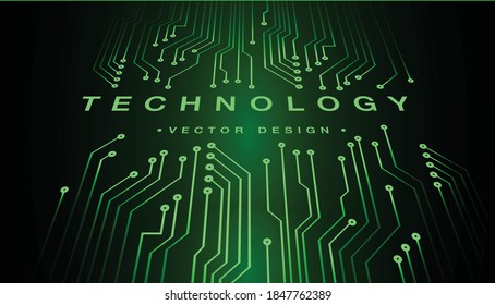 green cyber circuit future technology concept background