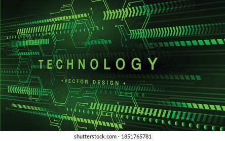 green cyber circuit future technology concept background