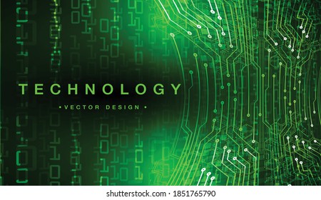 green cyber circuit future technology concept background