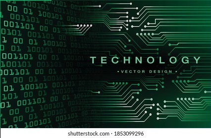 green cyber circuit future technology concept background