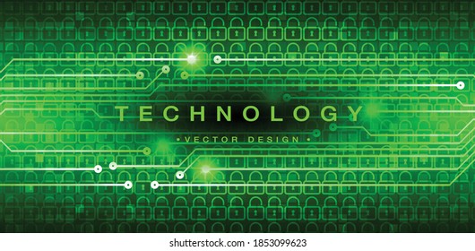 grüner Cyberkreis-Technologiehintergrund