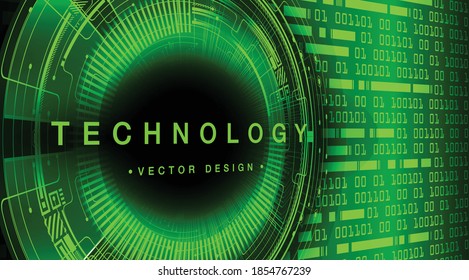 fondo de concepto de tecnología futura de circuito cibernético verde