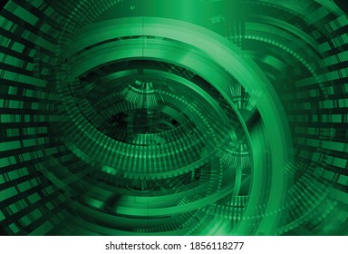 Green Cyber Circuit Future Technology Concept Background