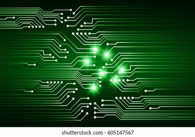 green cyber security concept background. Circuit