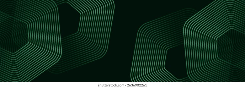 Green cyberspace hexagonal background. Hexagonal grid technology pattern. vector ilustration