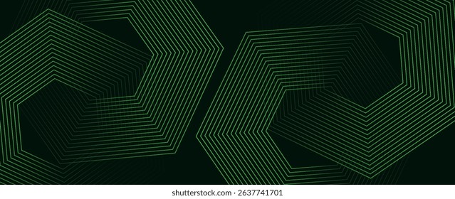 Green cyberspace hexagonal background. Hexagonal grid technology pattern. vector