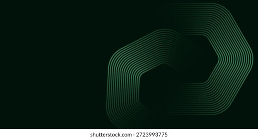 Fondo hexagonal del ciberespacio verde. Patrón de tecnología de rejilla hexagonal. eps10