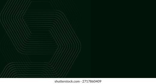 Luz moderna de fondo hexagonal del ciberespacio verde. Diseño de patrón de tecnología de rejilla hexagonal