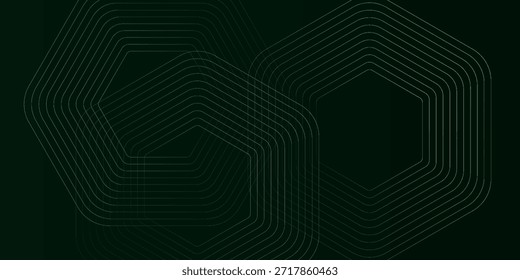 Luz moderna de fondo hexagonal del ciberespacio verde