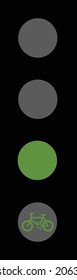 green cycle aspect as an additional aspect to vehicle signals to diagram, road signs in the United Kingdom