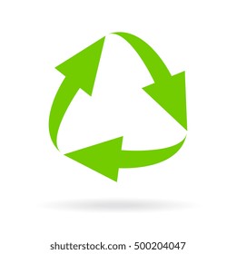 Green cycle icon vector illustration isolated on white background