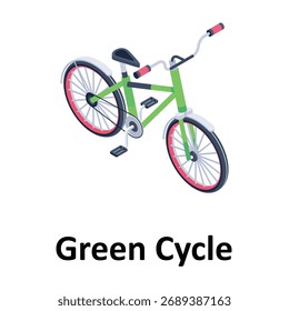 Green Cycle Vector icon which can easily modify or edit
