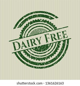 Green Dairy Free rubber grunge stamp
