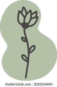 Green daisy, illustration, vector on a white background.