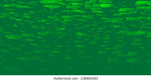 Green Dark 3D Squares, Flowing, Overlaying Geometric Shapes - Abstract Futuristic Vector Background, Texture Design, Template with Copyspace, Place, Room for Your Text