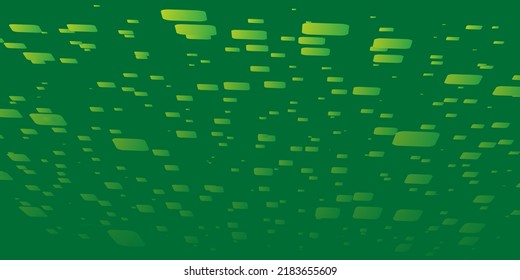 Green Dark 3D Squares, Flowing, Overlaying Geometric Shapes - Abstract Futuristic Vector Background, Texture Design, Template with Copyspace, Place, Room for Your Text
