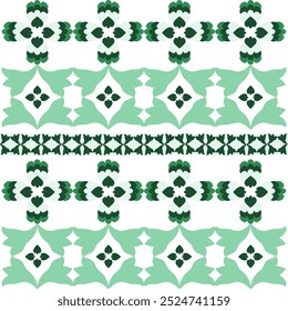 Green, dark green, black with white background classic damask pattern vector illustration for elegant textile design such as wrapping, silk, scarf, clothing, background, carpets, and curtains, etc.