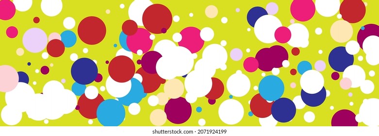 Green Dark Bright Multicolor Pink Yellow Illustration. Kids Beige Indigo Red White Background. Violet Circles Color Children Purple Vivid Composition. Play Rainbow Vibrant Blue Pastel Print.