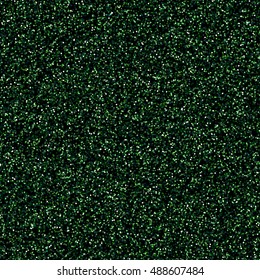 Green dark shimmer background imitation dust with shiny chartreuse grains. Glittering sequins club. Abstract  glitter pattern. Template design of round particles. Shining emerald confetti.