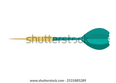 Green dart icon isolated on white background