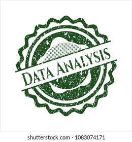  Green Data Analysis distress grunge seal