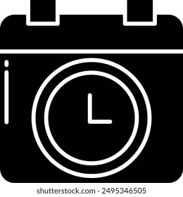 Green Date solid glyph vector illustration