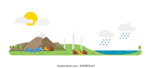 green deal. ecological planet. eco-friendly environment. vector