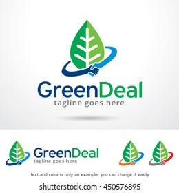 Green Deal Logo Template Design Vector