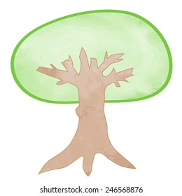 Green deciduous tree (watercolors)