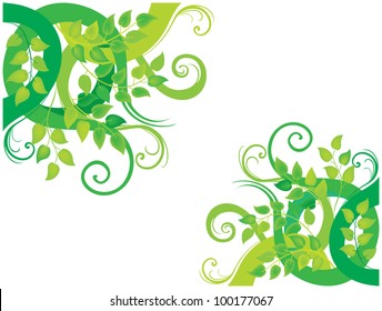 green decorative background