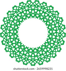 Marco de frontera decorativo verde diseño de mandala festivo