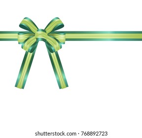 Green decorative bow ,bow for gift wrapping gifts for special occasions