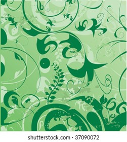 green and decorative design ornament