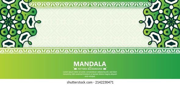 Green decorative mandala style background