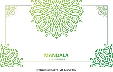 Fondo de estilo de mandala decorativo verde